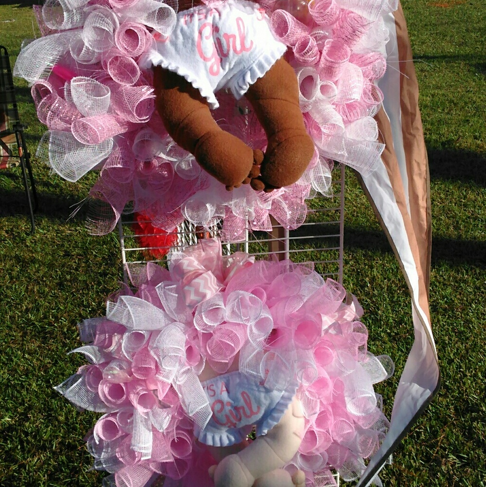 Baby arrival, baby shower wreath